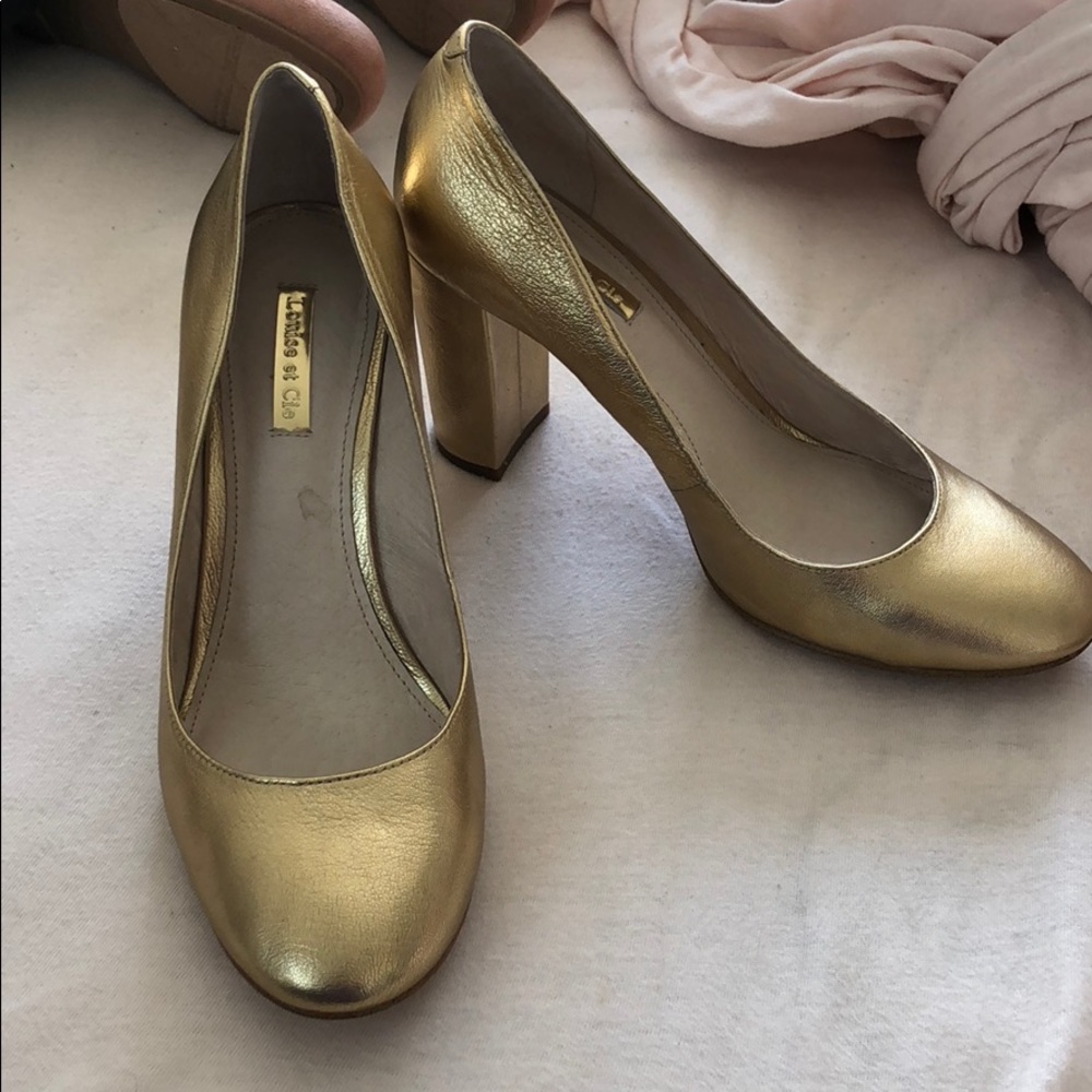 GOLD LOUISE ET CIE HEELS